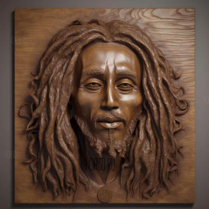 Bob Marley 1 stl model for CNC